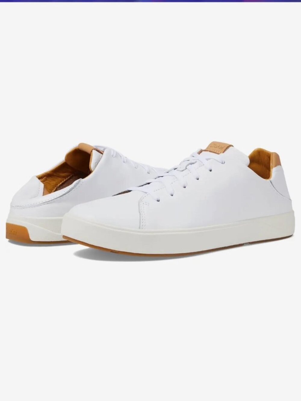 OluKai Lae'ahi Li 'Ili Men's Sneakers White on White Size 10.5 US